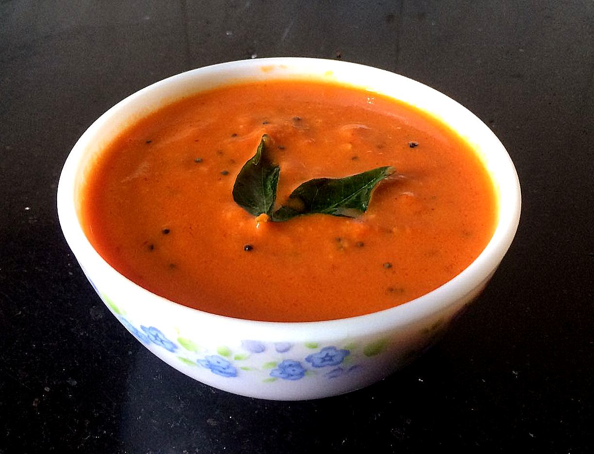 Tomato chana dal chutney (tomato kadala parupu chutney)