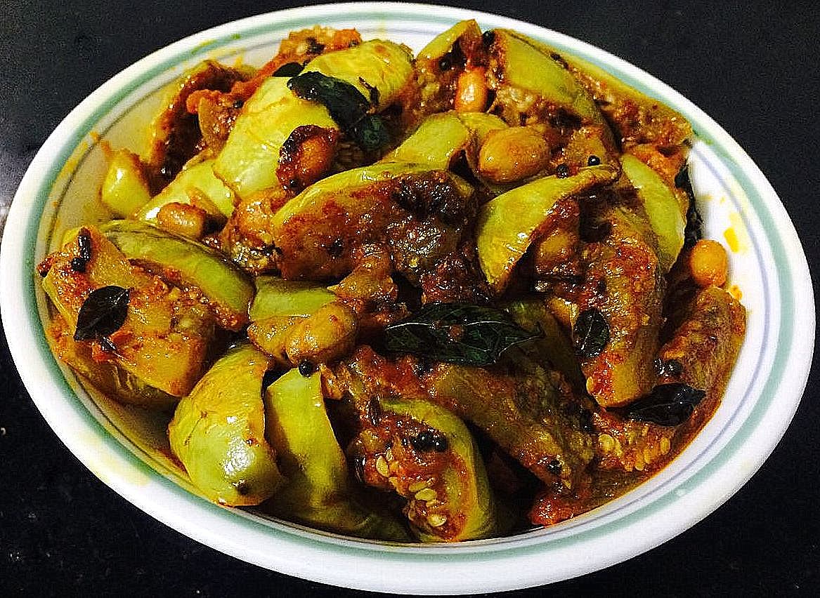 Eggplant (Brinjal) Peanut Curry