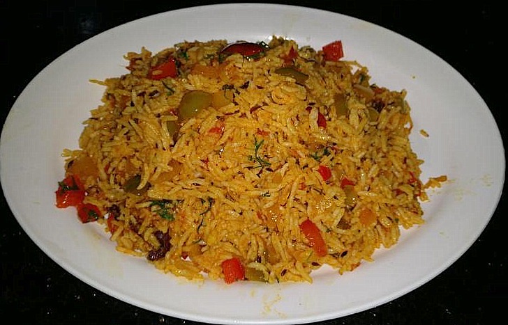 Green Pepper Rice/Shimla Mirchi Pulao