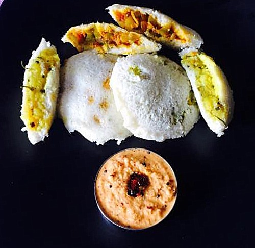 Potato Stuffed Idli and Capsicum/Green Pepper Stuffed Idli