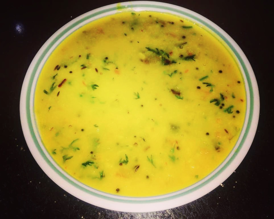 Green gram lentil soup/Moong dal tiffin sambar/Siruparuppu Sambar