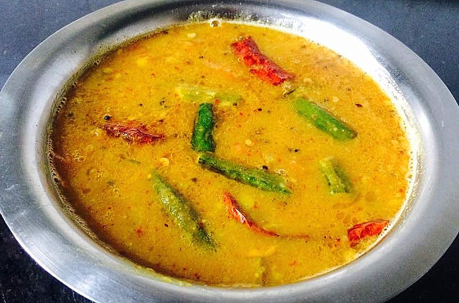 Okra Lentil Soup/ Bhindi Sambar/Vendaikkai Sambar