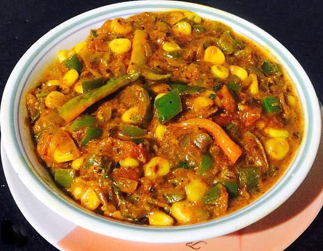 Corn Capsicum (Green Pepper) Masala