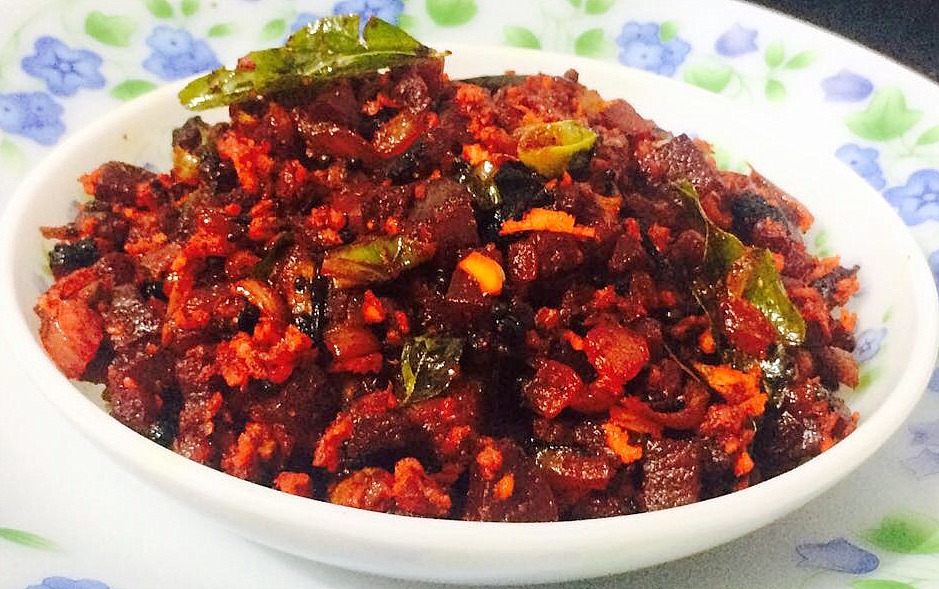 Stir Fried Beets/Beetroot Sabzi/Beet Root Poriyal