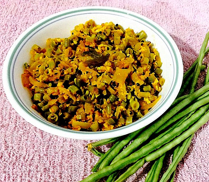 Stir Fried Long Beans/Karamani Poriyal