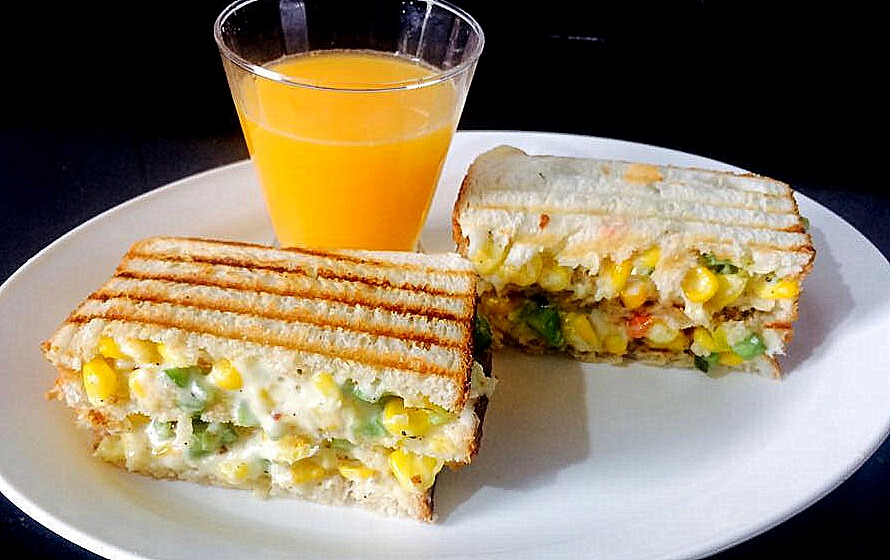 Sweet Corn Mix Sandwich
