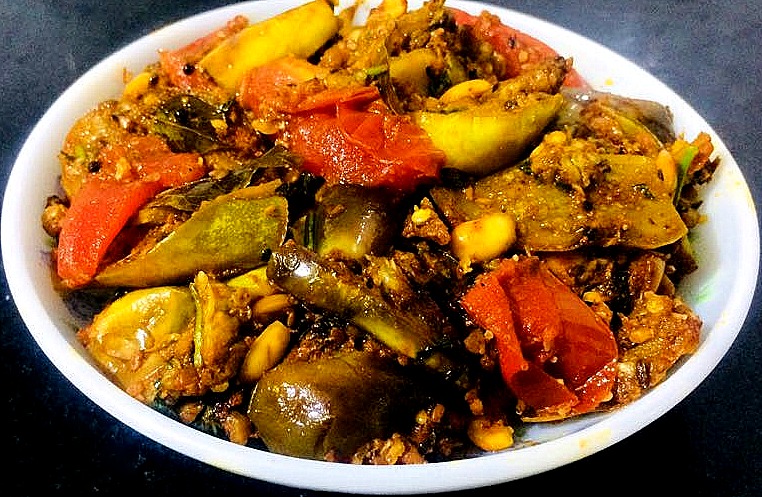 Nutty Brinjal Stir Fry