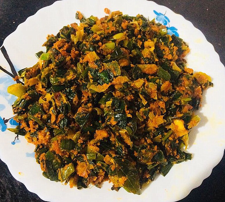 Green Onion Curry/ Spring Onion Subzi