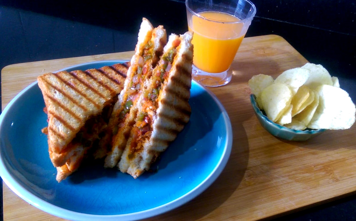 Schezwan Grilled Sandwich