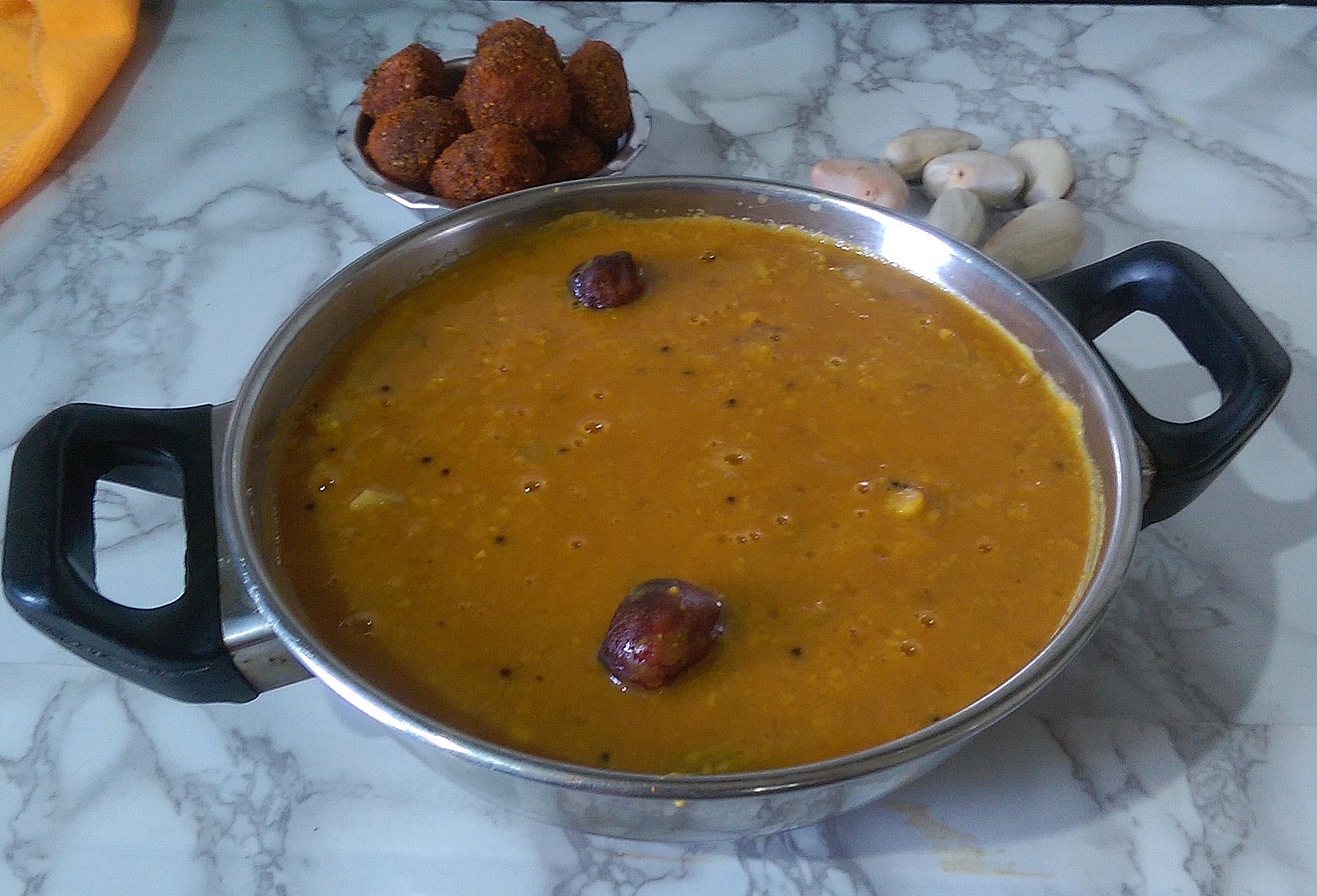 Jackfruit Seed Lentil Gravy/Palakottai Sambar