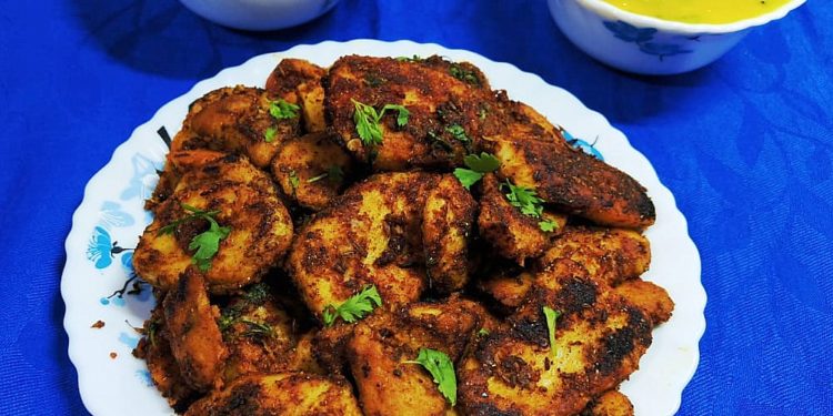 Masala Arbi / Roasted Taro Root / Chembu Varuval