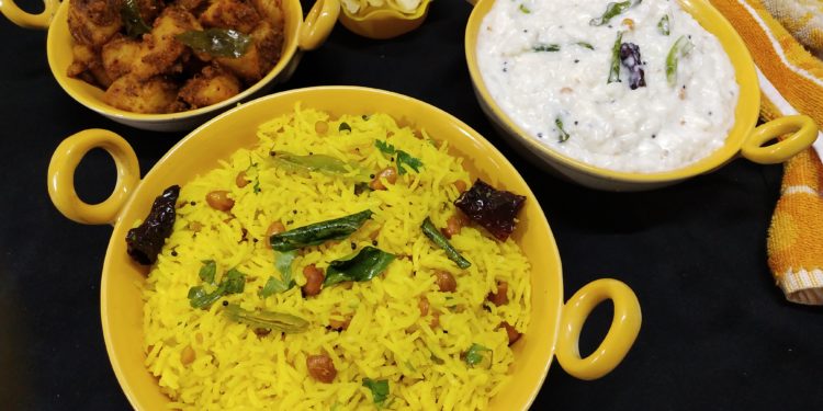 Lemon Rice and Curd Rice