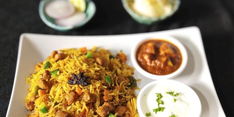 Soya Chunks Biriyani