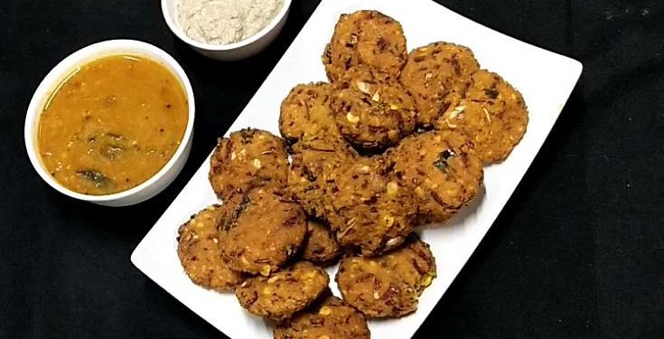 Dal Vada (South Indian Style) / Lentil Fritters / Paruppu Vadai