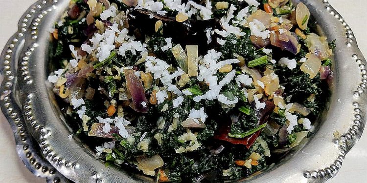 Mustard Greens Stir Fry / Sarso Ki Sukhi Bhaji/ Kadugu Keerai Poriyal