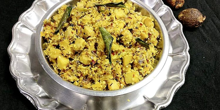 Kerala Style Taro Colocasia Stir Fry/ Chembu Thoran