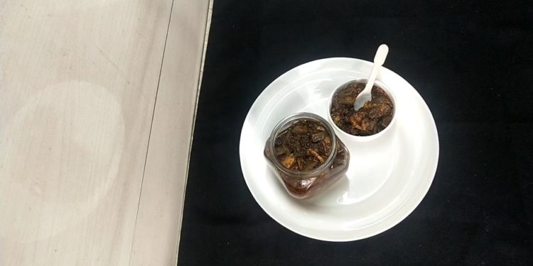Black Mango Pickle (Mango Pickle with Pepper and Mustard Powder)