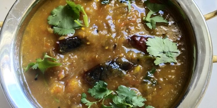 Brinjal (Aubergine) and  Pumpkin Chutney for Idli and Dosa and Uthappam